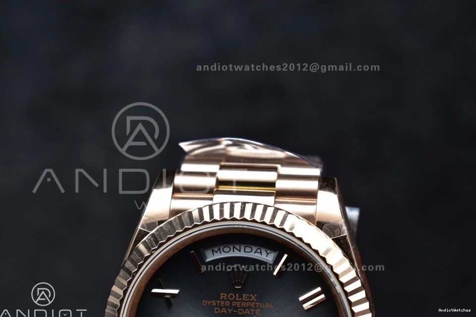 711 Dial Steel Weight) Best DayDate Slate Edition Ombre 904L President on V4 (Gain QF RG A2836 40 Bracelet Soft 1009